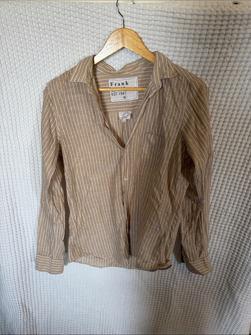 Frank & Eileen Tan and White Striped Button-Down Shirt
